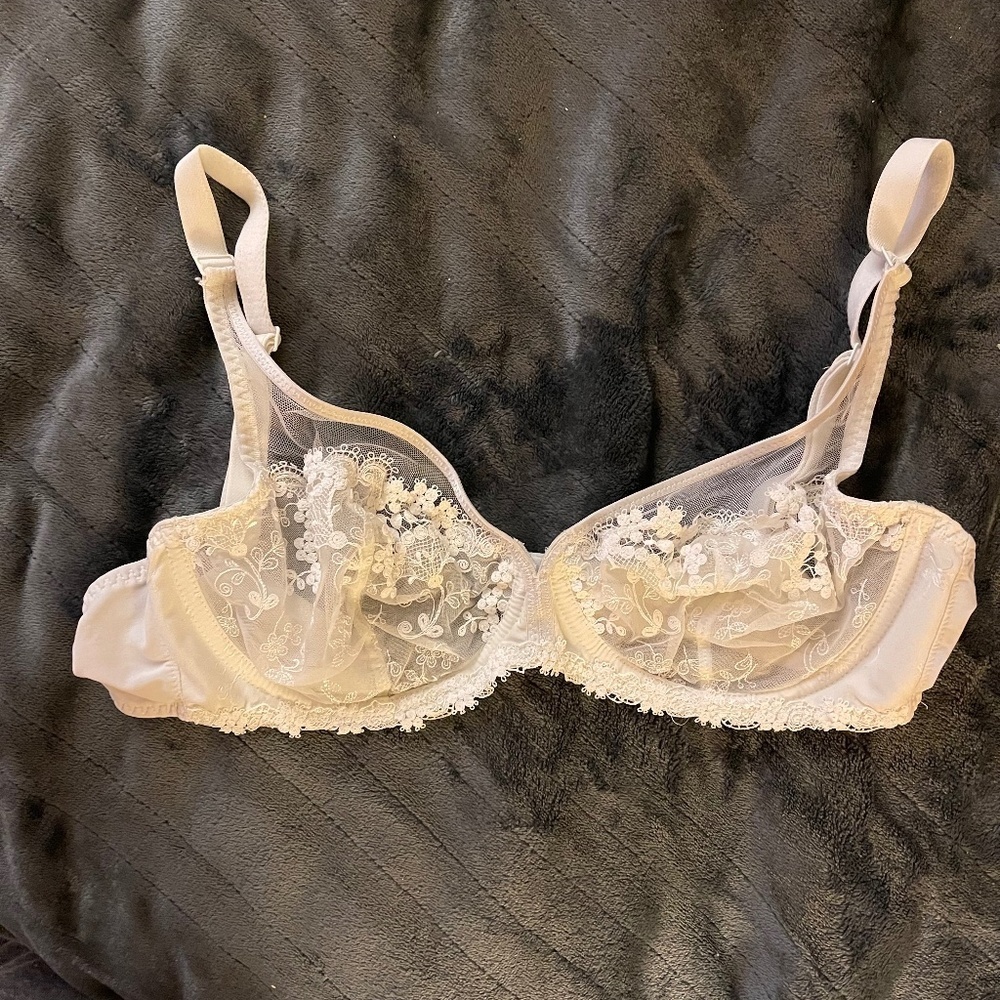 Simone Perele White Lace Bra